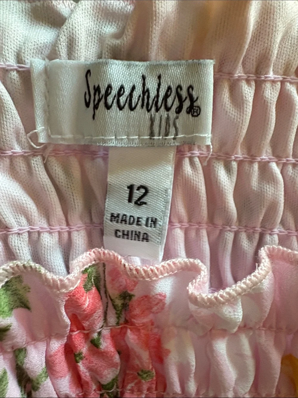Speechless Pink Floral Smocked Tiered Sundress